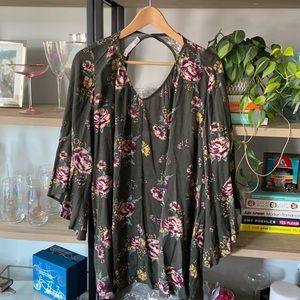 Lush keyhole back high low dress